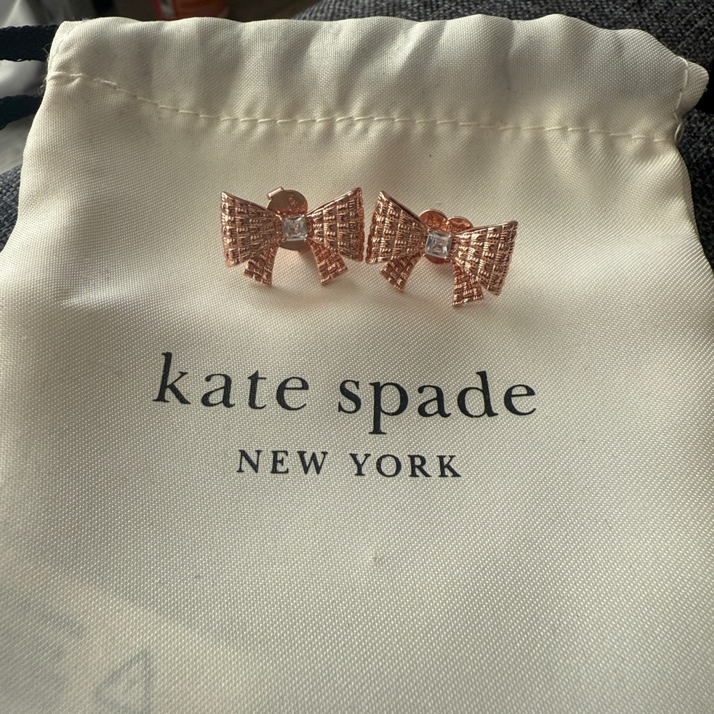 Kate Spade Metallic Bow Earrings